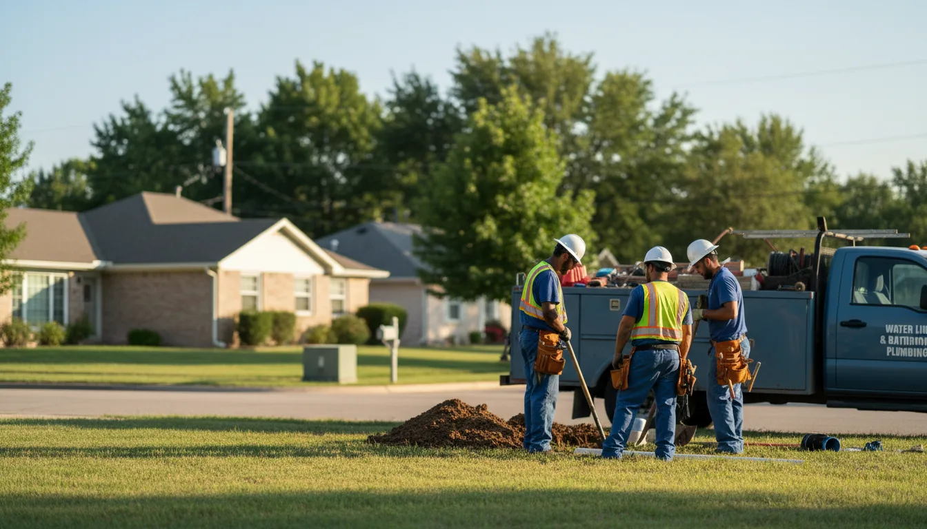 Residential water line and bathroom plumbing service in Dillonvale, OH